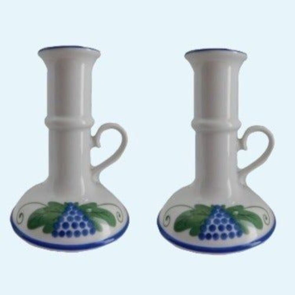 RARE Vintage Provence Tapered Candle Holder Set